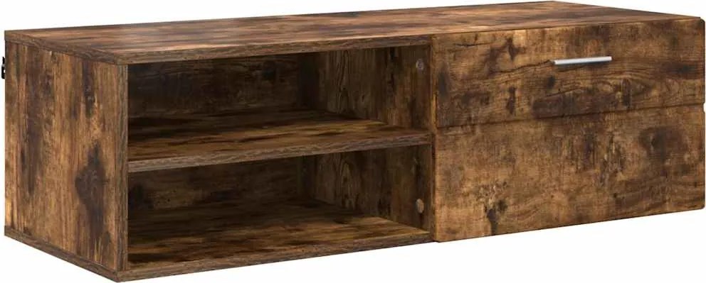 vidaXL Fából Készült Szekrény Füstölt tölgy 100,5 x 39 x 30 cm Faanyag