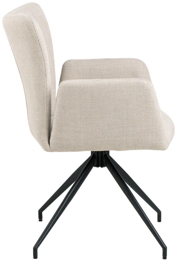 MAZZONI EXPORT SARETTA Beige (Basel 24 szövet) - MODERN KÁRPITOZOTT FORGÓSZÉK NAPPALIBA/ÉTKEZŐBE/LOFT IRODÁBA