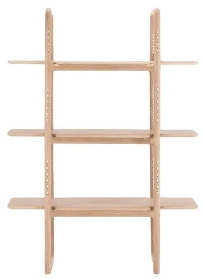 Muse könyvespolc tömör tölgyfából, magasság 140 cm - Gazzda