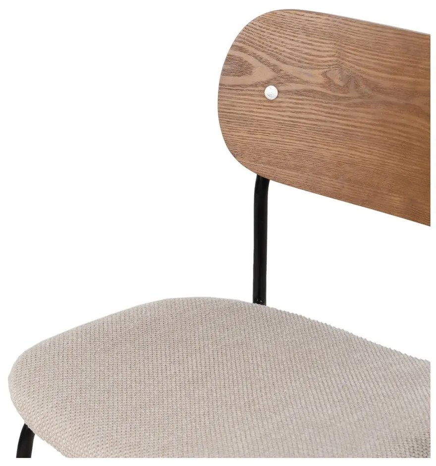 Barna-krémszínű étkezőszék szett 4 db-os Moe – Ixia