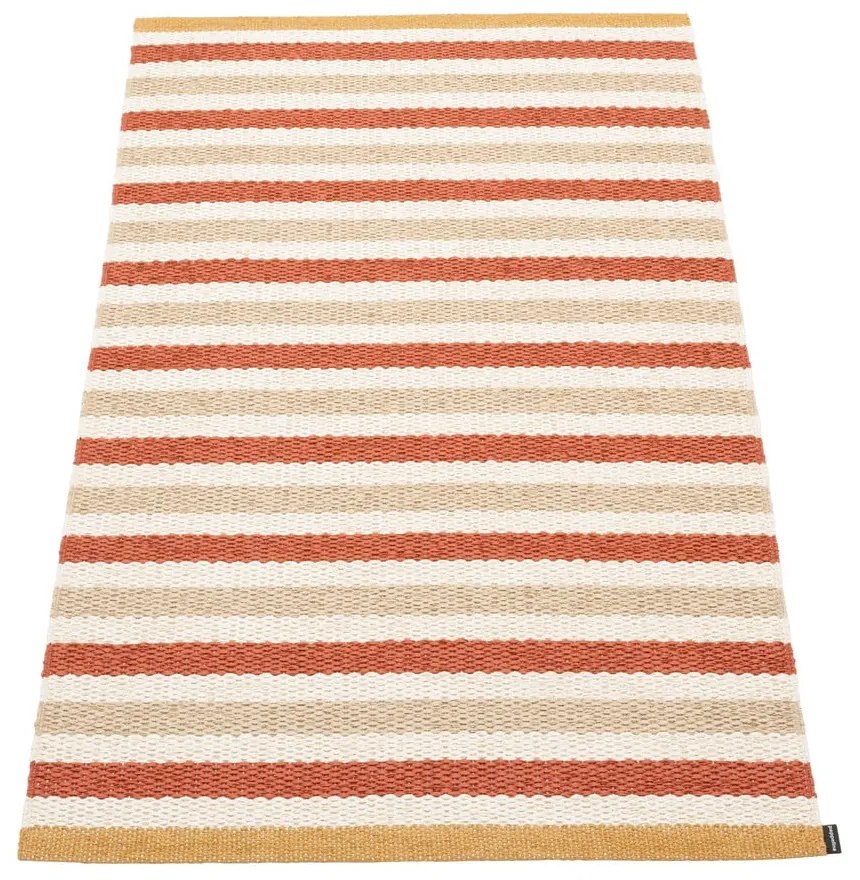 Téglavörös-krémszínű kültéri-beltéri szőnyeg 70x120 cm Teo Brick – Pappelina