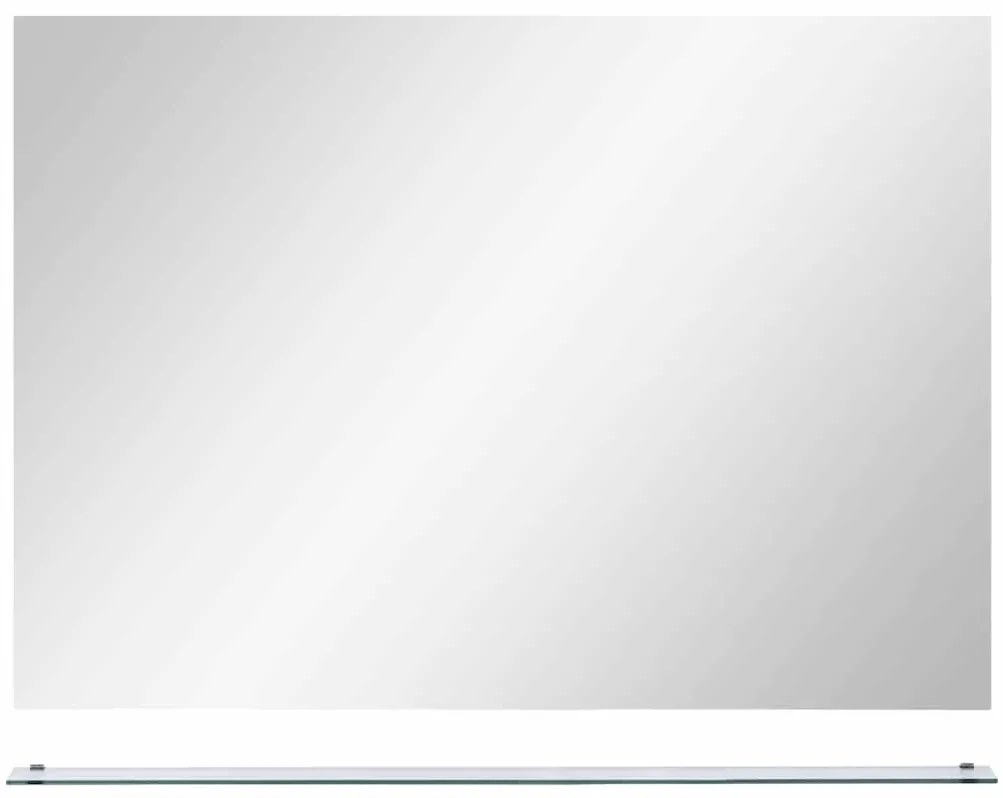 edzett üveg falitükör polccal 80 x 60 cm