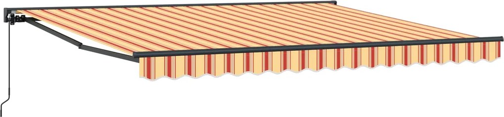 vidaXL Behúzható napellenző Sokszínű 400 × 300 cm Alumínium és Szövet
