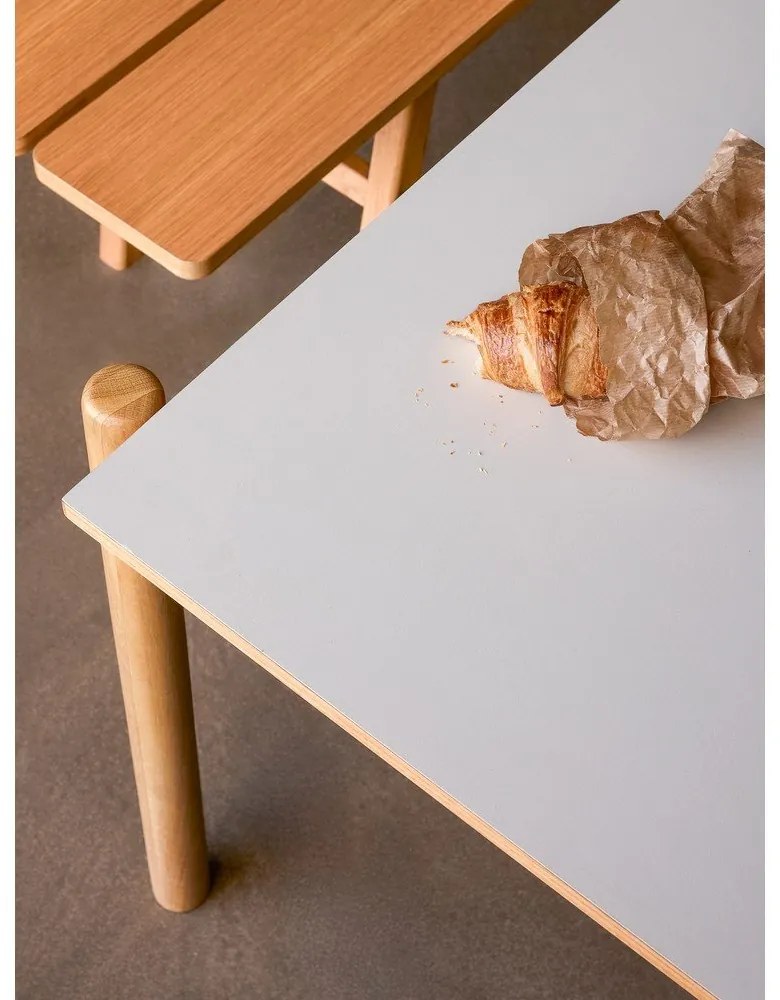 Tölgyfa étkezőasztal 107x190 cm Oblique – Hübsch