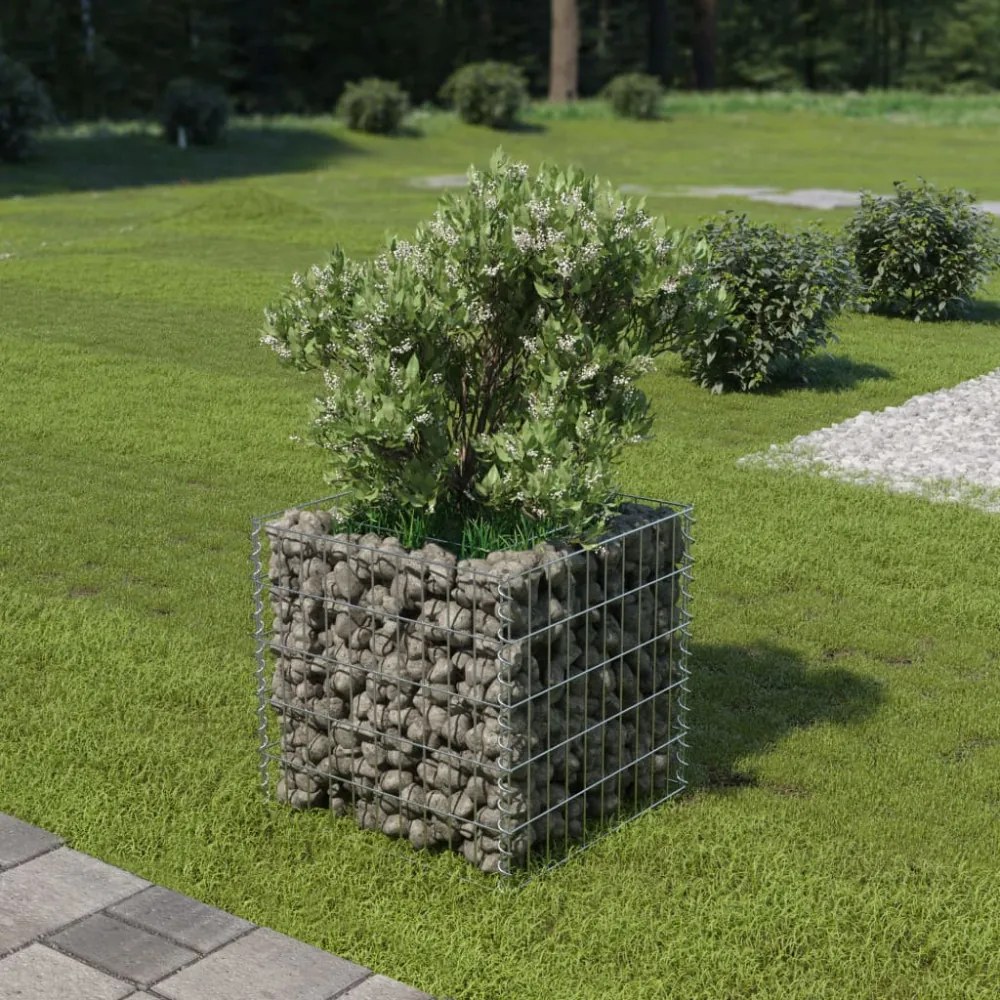 horganyzott acél gabion magaságyás 50 x 50 x 50 cm