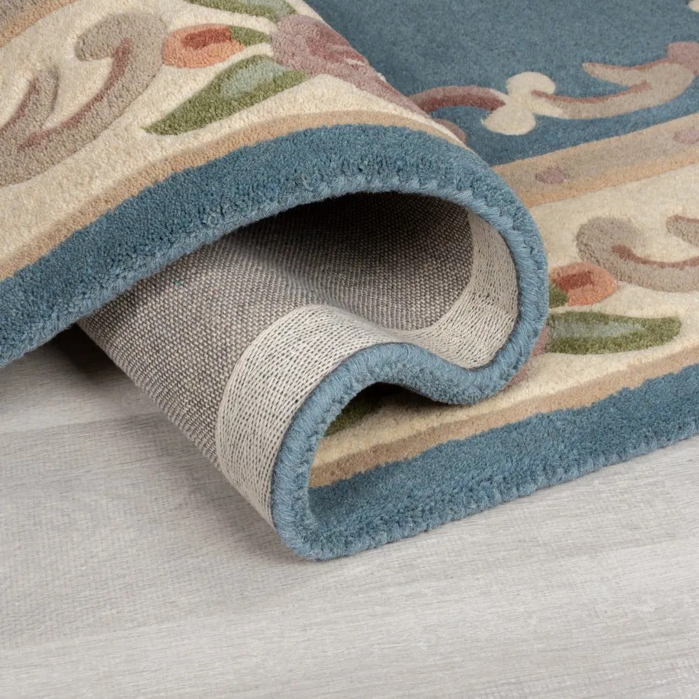 Aubusson kék gyapjú szőnyeg, 75 x 150 cm - Flair Rugs