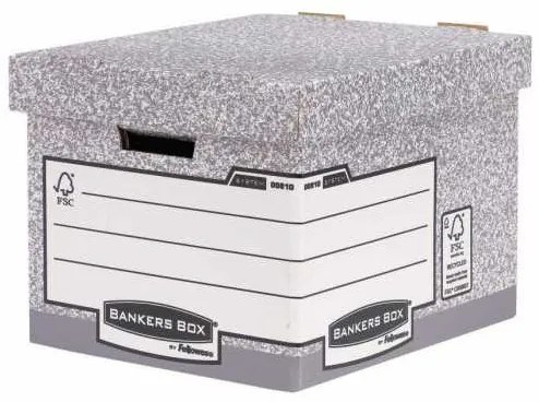 Fellowes Bankers Box Fast Fold archiváló konténer - 10 db, szürke