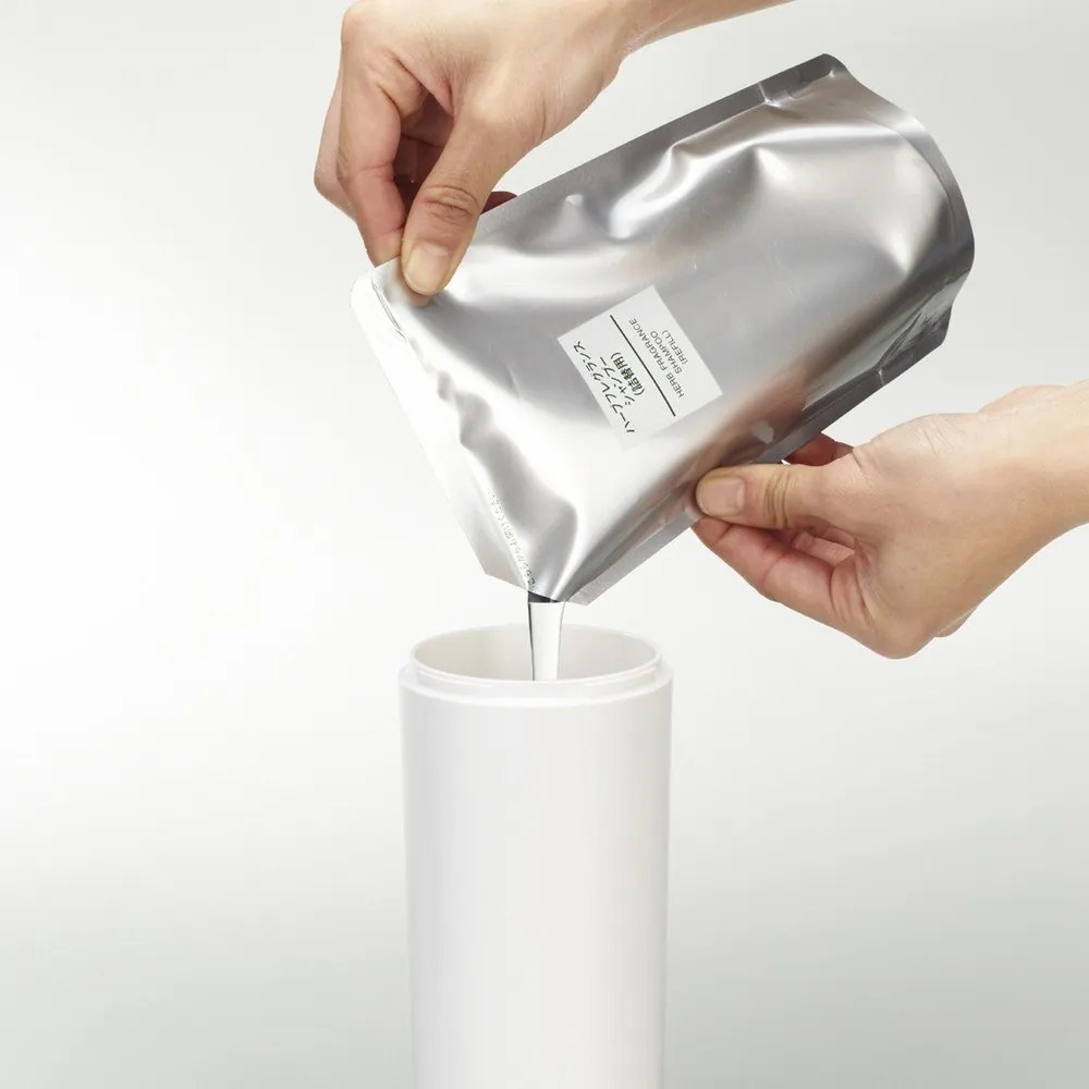 Fehér műanyag szappanadagoló 500 ml Round – YAMAZAKI