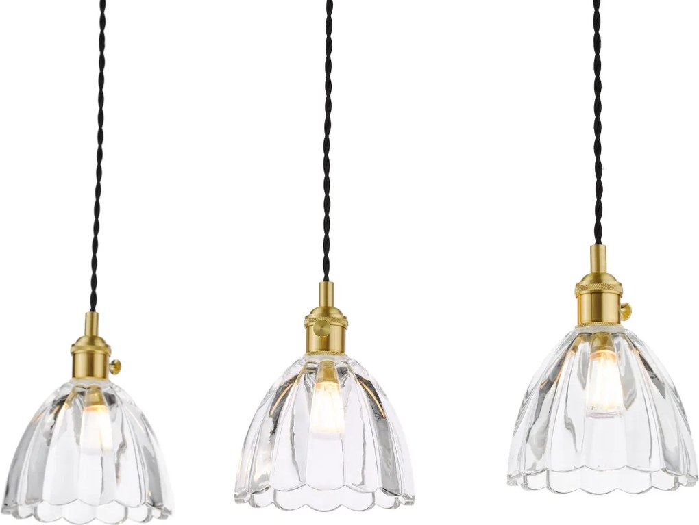 Dar Lighting glamour modern függeszték hadano sárgaréz darhad3640-11