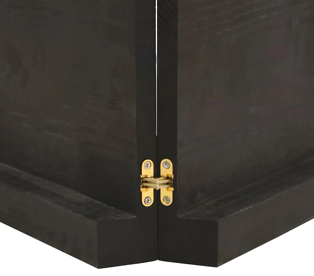 sötétbarna kezelt tömör fa fürdőszobai pult 160x60x(2-6) cm