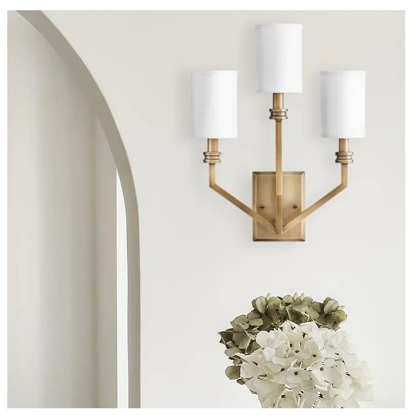 Hinkley HK-MOORE-WB3-HB - MOORE fali lámpatest 3xE14/40W/230V arany