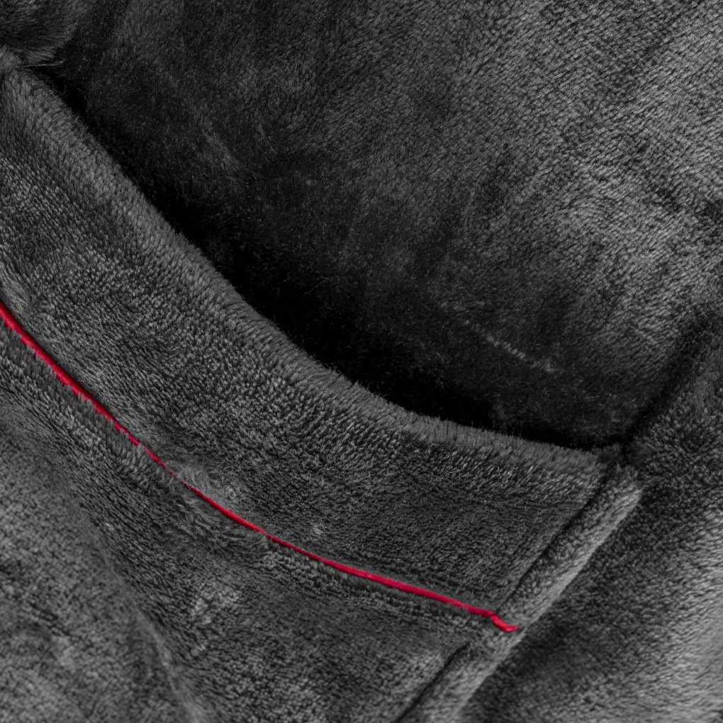 Fürdőköpeny Roger Grey Red Men M