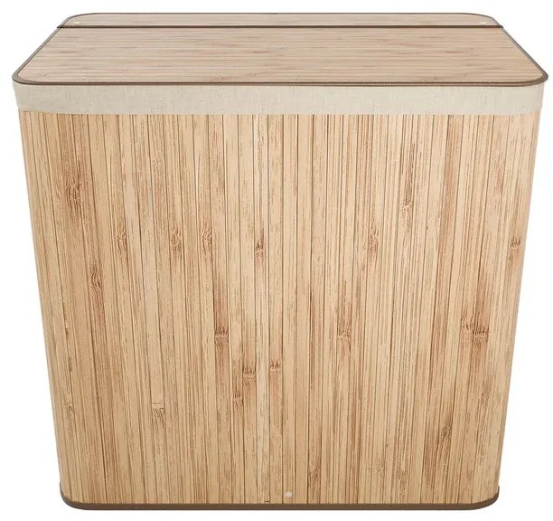 Juskys Curly bambusz kosár 150 L - természetes
