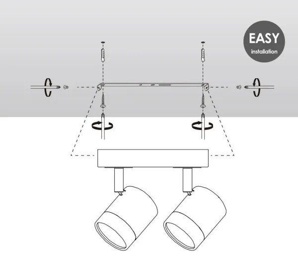 LED állítható spotlámpa MANU 2xGU10/5,8W/230V fehér