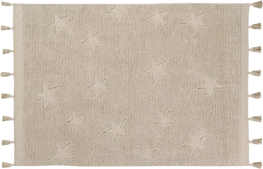 Lorena Canals Hippy Stars pamut szőnyeg 120x175 cm természetes design
