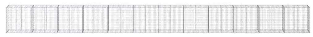 horganyzott vas gabion kosár fedéllel 1200 x 50 x 100 cm