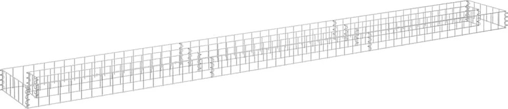 vidaXL horganyzott acél gabion magaságyás 270 x 30 x 10 cm