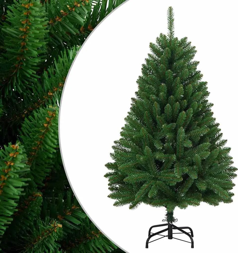 vidaXL zöld csuklópántos műkarácsonyfa állvánnyal 120 cm