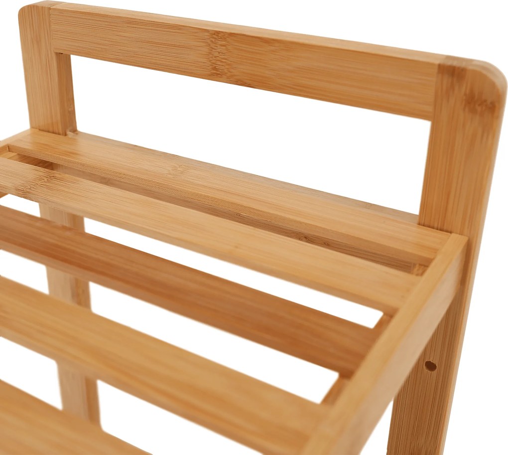 5 polcos polcállvány, természetes bambusz, FIORE TYP 3