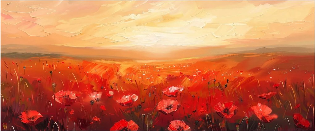 Kép - Mező pipacsok (120x50 cm)