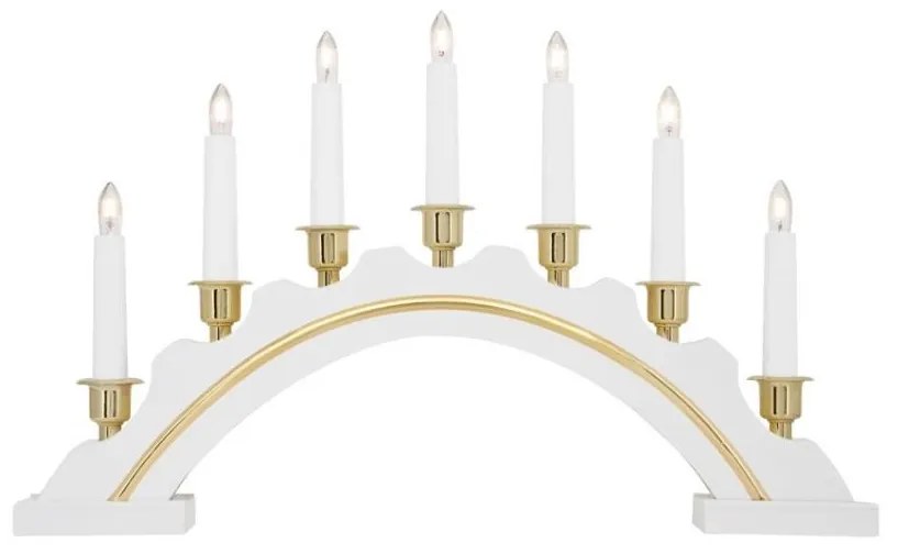 Markslöjd 700446 - Karácsonyi gyertyatartó CELINE 7xE10/3W/230V fehér