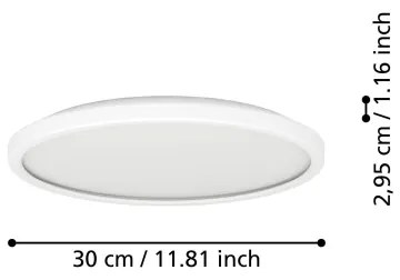 Eglo 901446 -LED Fürdőszobai mennyezeti lámpa ROVITO 13,9W/230V átm. 30cm IP44 fehér