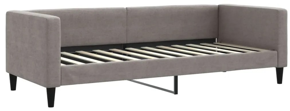 tópszínű kihúzható szövet heverő matracokkal 80 x 200 cm