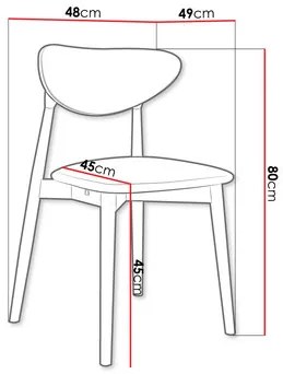 Étkezőszék KD 65 C (bükk + barna) . 1103479