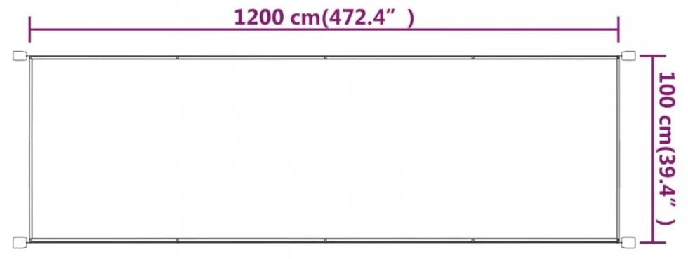 kék oxford-szövet függőleges napellenző 100x1200 cm