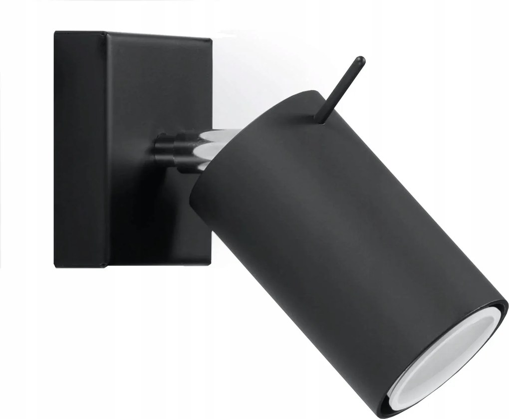 Fali lámpa Ring Fekete Sollux Lighting SL.0091 GU10 40W IP20 Minimalista