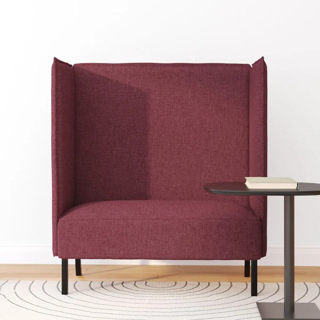 Magas Háttámlású Kanapé Burgundi Vörös 109x56x121 cm Szövet