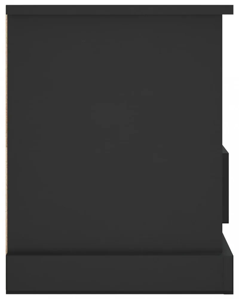 fekete szerelt fa TV-szekrény 93x35,5x45 cm