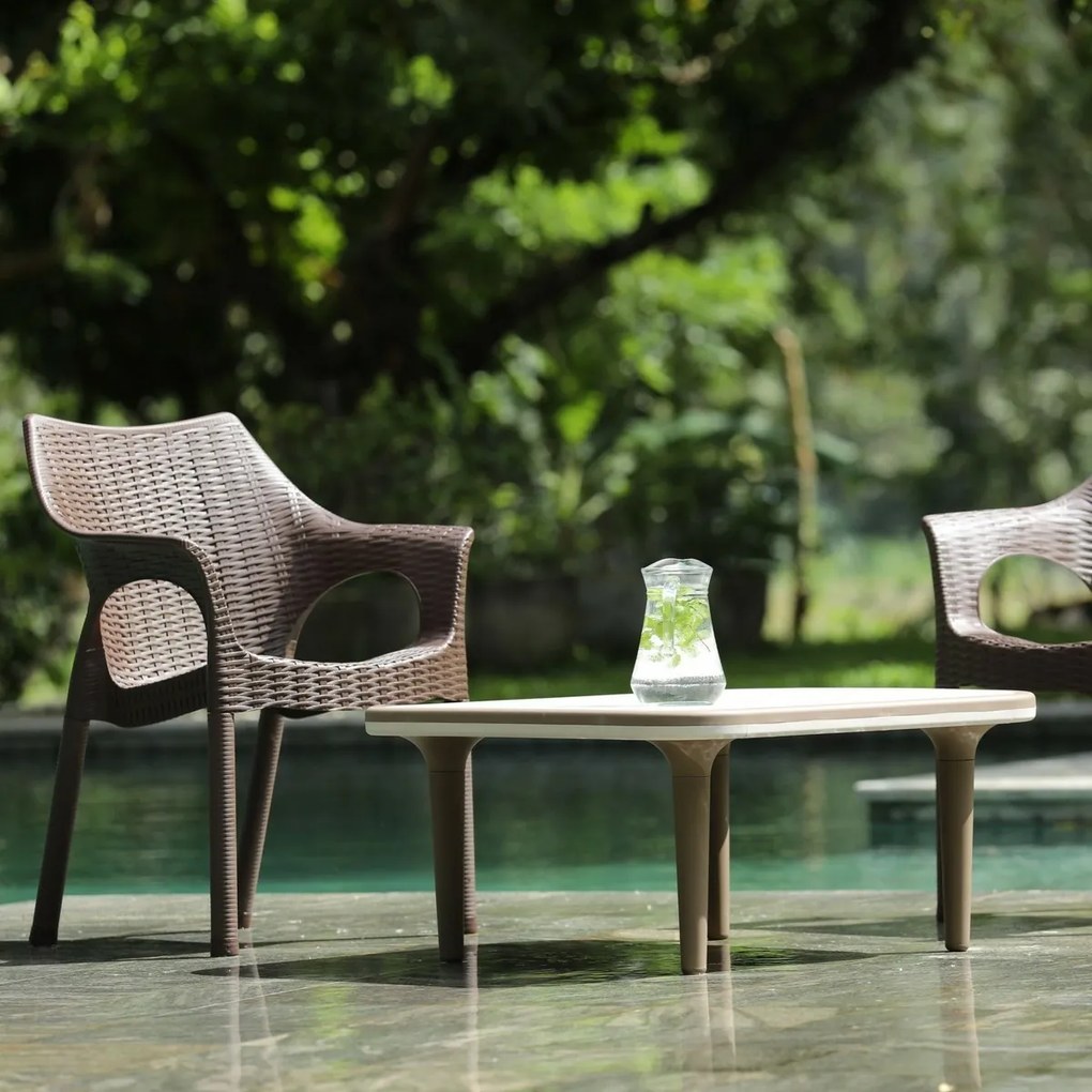 Cambridge Dark Brown rattan szék 61 x 54 x 80 cm
