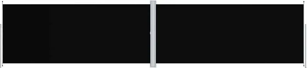 vidaXL fekete behúzható oldalsó napellenző 220 x 1000 cm