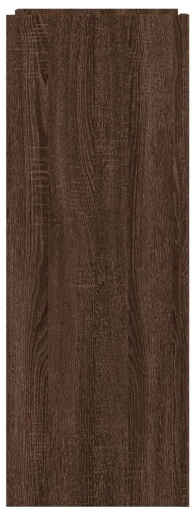 barna tölgy színű szerelt fa cipőszekrény 52 x 37,5 x 100 cm