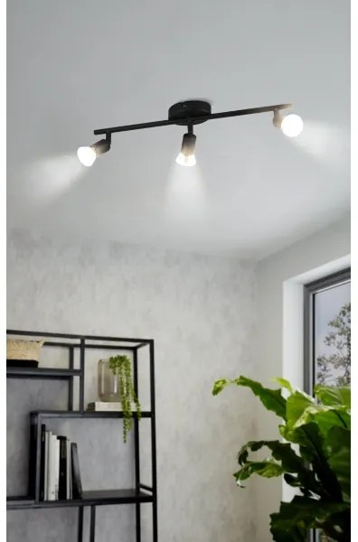 Eglo 32431 - LED Spotlámpa BUZZ-LED 3xGU10/2,8W/230V 3000K fekete