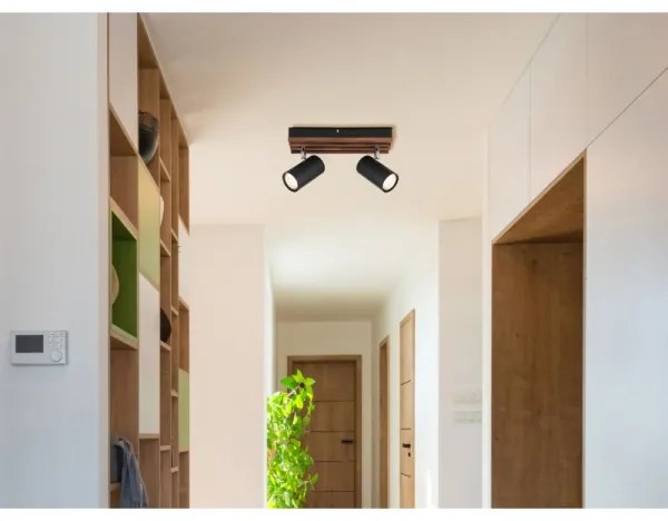 Globo 57909-2 - Spotlámpa KAYDEN 2xGU10/25W/230V fekete