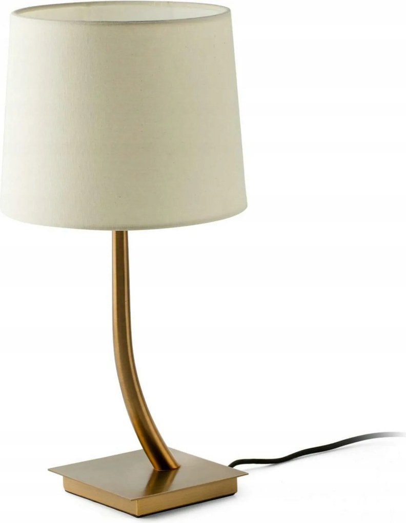 Faro Rem asztali lámpa bronz/bézs, E27, textil ernyő, 370mm