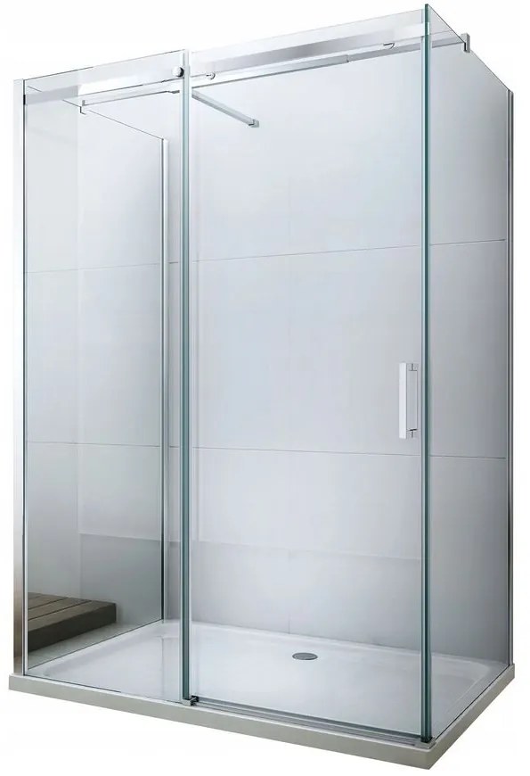 Mexen Omega 3 falas zuhanykabin 150x90cm, 8mm üveg, króm profil-átlátszó üveg, 825-150-090-03-00