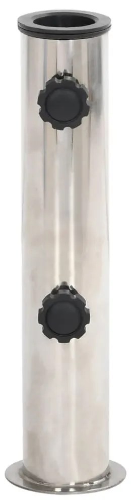 ezüstszínű rozsdamentes acél napernyőtalp rúdhoz Ø38/48 mm