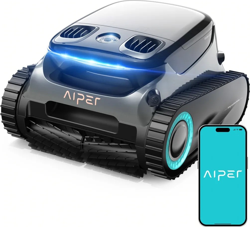 Aiper Scuba S1 Pro akkumulátoros medencetisztító robot, 200 m2, 420 l/perc, szűrőkosár: 5 l