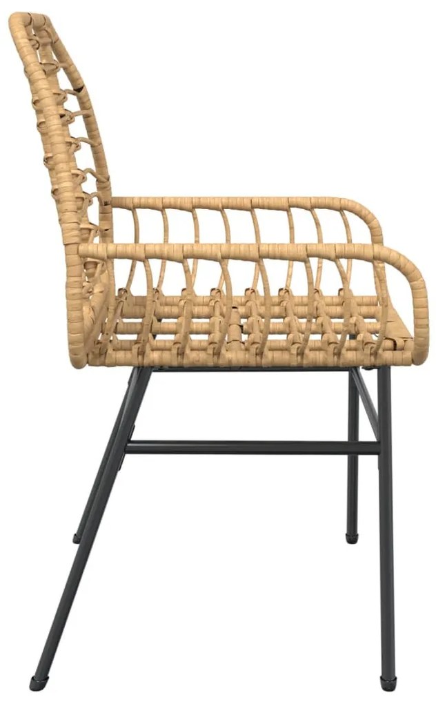 2 db barna polyrattan kerti szék