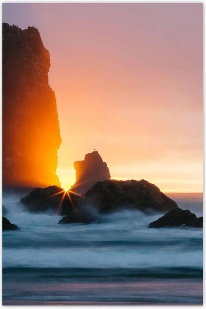 Poszterek 80x120 Sziklák Tenger Naplemente