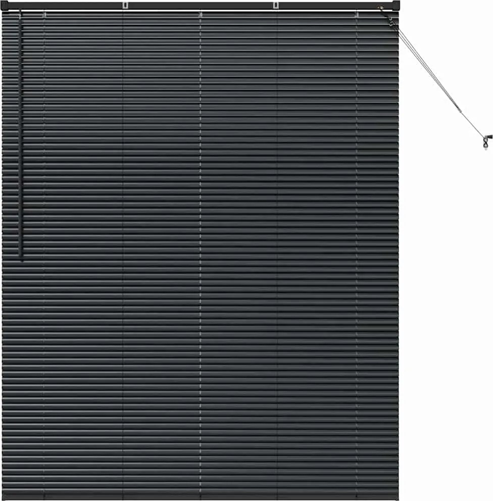 vidaXL Zsalugáter Redőnyök Fekete 175 x 140 cm Alumínium