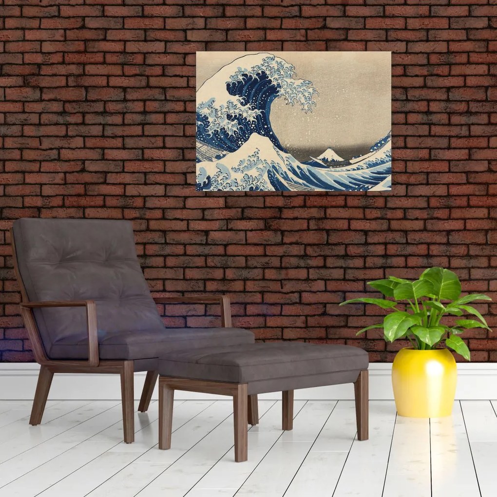 Kép - Katsushika Hokusai, Under the Wave off Kanagawa, reprodukciók (70x50 cm)