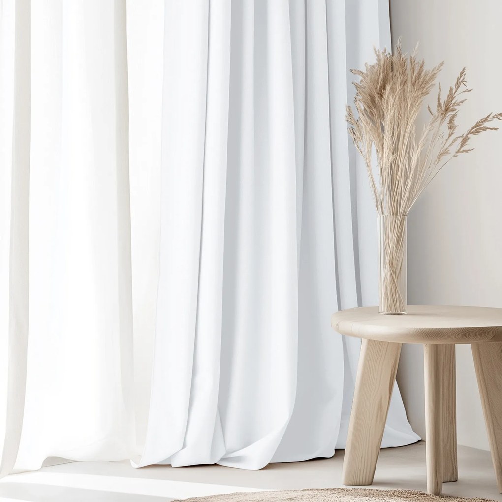 Goldea dekoratív drapéria - fehér 140x150 cm