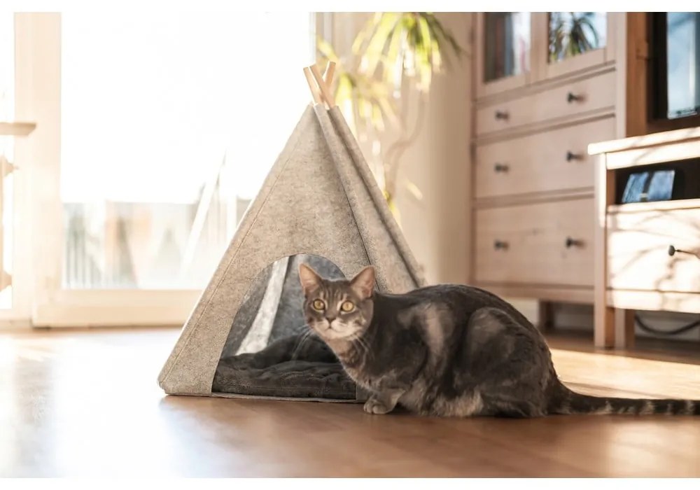 Világosszürke teepee sátor kisállatoknak - Wenko