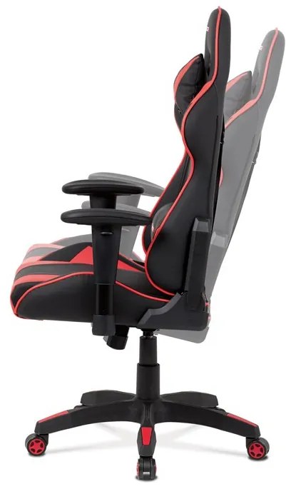 Vörös Ekobőr Gamer Szék, Hinta Mechanikával. KA-F03 RED