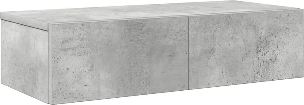 vidaXL Falipolc fiókokkal betonszürke 60x26,5x15 cm műszaki fa