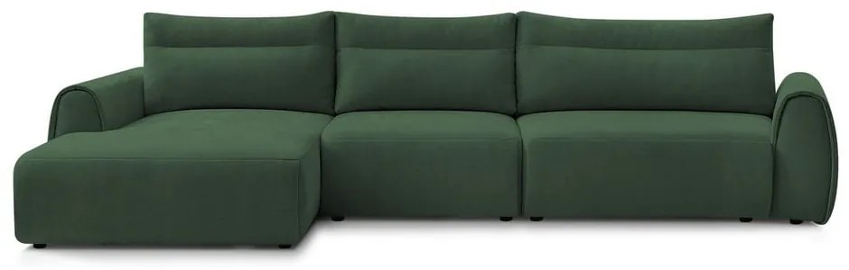 Sötétzöld sarokkanapé Aden – Bobochic Paris